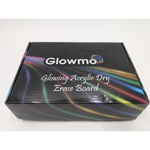 Glowmo Glowing Acrylic Dry Erase Board with LED Remote and Markers